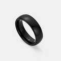 Rounded Wedding Ring (Black) 7mm